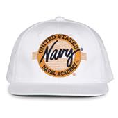 G220 The Game Navy Midshipmen White Retro Circle Throwback Cap