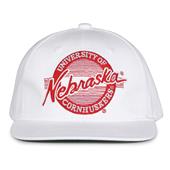 G220 The Game Nebraska Cornhuskers White Retro Circle Throwback Cap