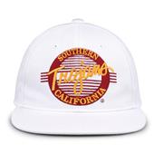 G220 The Game USC Trojans White Retro Circle Throwback Cap