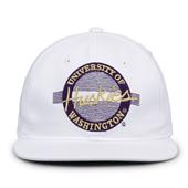 G220 The Game Washington Huskies White Retro Circle Throwback Cap