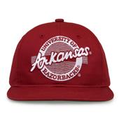 G225 The Game Arkansas Razorbacks Team Color Retro Circle Throwback Cap