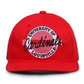 G225 The Game Louisville Cardinals Team Color Retro Circle Throwback Cap