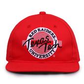 G225 The Game Texas Tech Red Raiders Team Color Retro Circle Throwback Cap