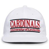 G230 The Game Louisville Cardinals White Retro Bar Throwback Cap