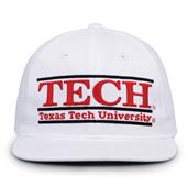 G230 The Game Texas Tech Red Raiders White Retro Bar Throwback Cap