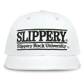 G230N The Game Slippery Rock University of Pennsylvania White Retro Bar Throwback Cap G230n