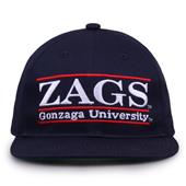 G235 The Game Gonzaga Bulldogs Team Color Retro Bar Throwback Cap