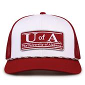 G452R The Game Alabama Crimson Tide Rope Trucker With Bar Patch Cap G452r