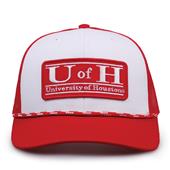 G452R The Game Houston Cougars Rope Trucker With Bar Patch Cap G452r