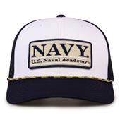 G452R The Game Navy Midshipmen Rope Trucker With Bar Patch Cap G452r