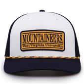 G452R The Game West Virginia Mountaineers Rope Trucker With Bar Patch Cap G452r