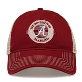 G880 The Game Alabama Crimson Tide Soft Mesh Trucker With Frayed Patch Cap