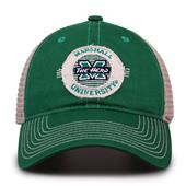 G880 The Game Marshall Thundering Herd Soft Mesh Trucker With Frayed Patch Cap