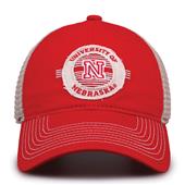 G880 The Game Nebraska Cornhuskers Soft Mesh Trucker With Frayed Patch Cap