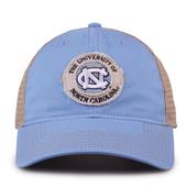 G880 The Game North Carolina Tar Heels Soft Mesh Trucker With Frayed Patch Cap