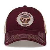 G880 The Game Virginia Tech Hokies Soft Mesh Trucker With Frayed Patch Cap