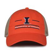 G180 The Game Illinois Fighting Illini Relaxed Trucker Mesh Split Bar Cap