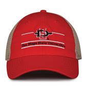 G180 The Game San Diego State Aztecs Relaxed Trucker Mesh Split Bar Cap