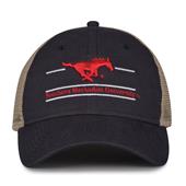 G180 The Game Southern Methodist Mustangs Relaxed Trucker Mesh Split Bar Cap