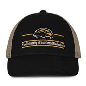 G180 The Game Southern Mississippi Golden Eagles Relaxed Trucker Mesh Split Bar Cap