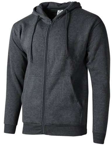 Mid-Weight Full Zip Hoodie, 2-Pockets Hooded, Athletic Fleece Sweatshirt, Adult & Youth. Decorated in seven days or less.