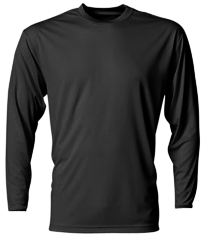 A4 Cooling Performance Youth Long Sleeve Crew BLACK 