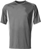 A4 Youth Cooling Performance Color Blocked Crew Tee GRAPHITE/WHITE Primary