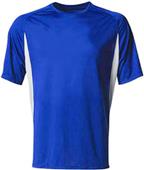 A4 Youth Cooling Performance Color Blocked Crew Tee ROYAL/WHITE Primary