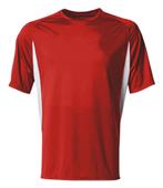 A4 Youth Cooling Performance Color Blocked Crew Tee SCARLET/WHITE Primary
