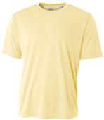 A4 Youth Cooling Performance Crew T-Shirts LIGHT YELLOW Primary