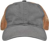 The Game Heritage Back-Mesh Washed Snapback CHARCOAL Trucker Cap