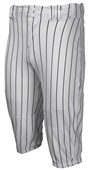 Triple Play Pinstripe Baseball Knickers, 2-Back Pockets, Gel Grip Waistband Keeps Jersey Tucked