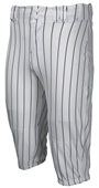 Triple Play Pinstripe Baseball Knickers, 2-Back Pockets, Gel Grip Waistband Keeps Jersey Tucked