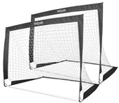 GoSports Team Tone 4 ftx3 ft Portable Soccer Goals for Kids - Set of 2 Pop Up Nets for Backyard