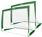 GoSports Team Tone 4 ftx3 ft Portable Soccer Goals for Kids - Set of 2 Pop Up Nets for Backyard