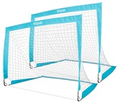 GoSports Team Tone 4 ftx3 ft Portable Soccer Goals for Kids - Set of 2 Pop Up Nets for Backyard