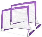 GoSports Team Tone 4 ftx3 ft Portable Soccer Goals for Kids - Set of 2 Pop Up Nets for Backyard