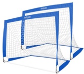 4'x3' Portable Soccer Goals for Kids - Set of 2 Pop Up