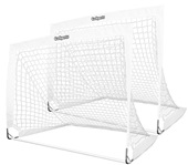 GoSports Team Tone 4 ftx3 ft Portable Soccer Goals for Kids - Set of 2 Pop Up Nets for Backyard