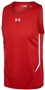 Under Armour Adult Track Singlet (Black,Forest,Graphite,Maroon,Navy) SCARLET/WHITE Primary