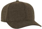 Pacific Headwear Herringbone Poly/Rayon Baseball Cap (Graphite,Silver,Brown)