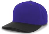 Cotton-Poly Hook-And-Loop Adjustable Baseball Cap (Silver,Blue Teal,Silver.Purple)