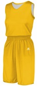 Womens Sleeveless Reversible Basketball Jersey (BK,Org,Cardinal,Sky,Forest,Gold,Navy,Purp,Royal,Red) Outside: GOLD, Inside: WHITE Primary