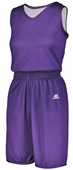 Womens Sleeveless Reversible Basketball Jersey (BK,Org,Cardinal,Sky,Forest,Gold,Navy,Purp,Royal,Red) Outside: PURPLE, Inside: WHITE Primary