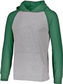 Adult Kangaroo Pocket Hoodie (AS - Oxford/Forest or Heather/Navy) OXFORD/DARK GREEN Primary