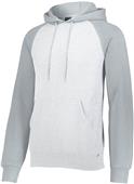Adult Dri-Power Fleece Colorblock Hoodie (AS - Oxford w/Black), (AS,AM - White/Oxford) WHITE/OXFORD Primary