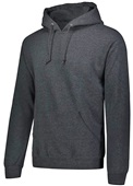 Youth Kangaroo-Pocket Hoodie (Ash,Heather,Black,Charcoal,Red,White,Safety Green) BLACK HEATHER Primary