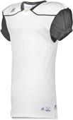 Adult Color-Block Football Game Jersey (White w/BK,Forest,Maroon,Navy,Purple,Royal,Red) WHITE/BLACK Primary