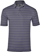 Adult Horizontal Stripe Polo Shirt (Silver,Red,Royal,Navy,Graphite,Black)