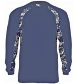 Adult Digital Hook Long Sleeve T Shirt (Black,Forest,Graphite,Navy,Red,Royal,WT)